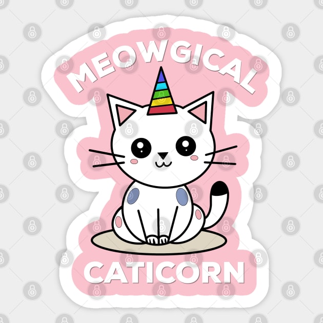 Meowgical Caticorn Cat Unicorn Kittycorn Sticker by amitsurti